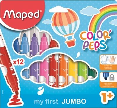 Maped Color'Peps Jumbo Keçeli Kalem 12 Renk