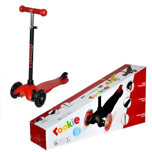 Gokidy 3 Tekerli Işıklı Scooter Kırmızı