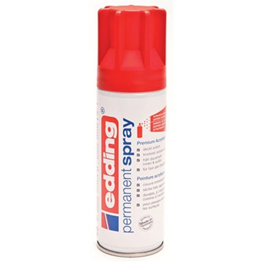 Edding E-5200 Permanent Akrilik Sprey Boya Traffic Red 902