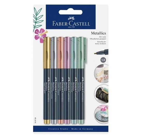 Faber Castell Metalik Markör 6'lı Set