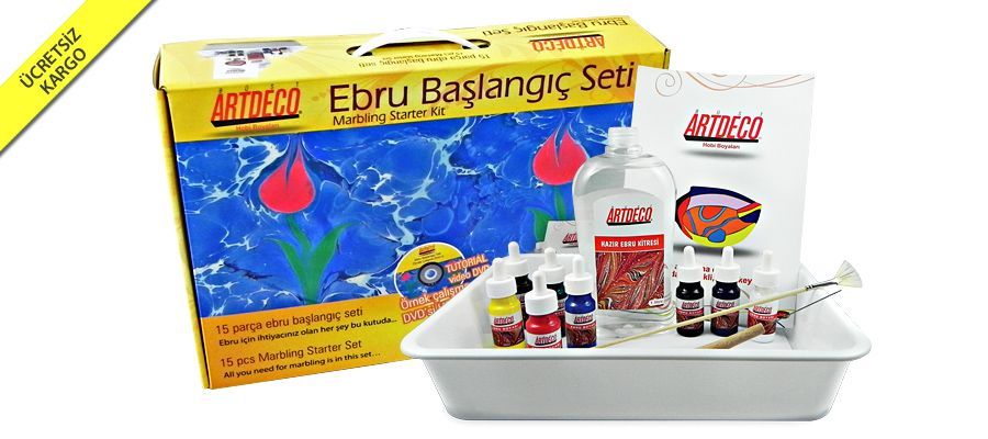 Artdeco Ebru Seti 8'li Çantalı