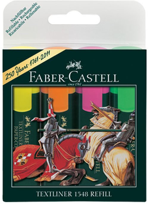 Faber Castell Fosforlu Kalem 4'lü Set