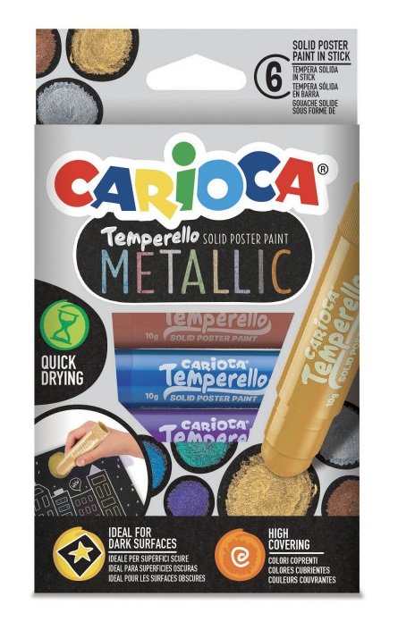 Carioca Temperello Stick Poster Boyama Kalemi Metalik 6 Renk