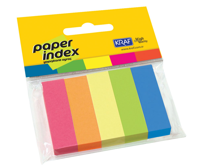 Kraf Index Kağıt 5 Renk 15x50 100YP