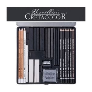 Cretacolor Black&White Premium Çizim Seti 25 Parça Metal Kutu 40026