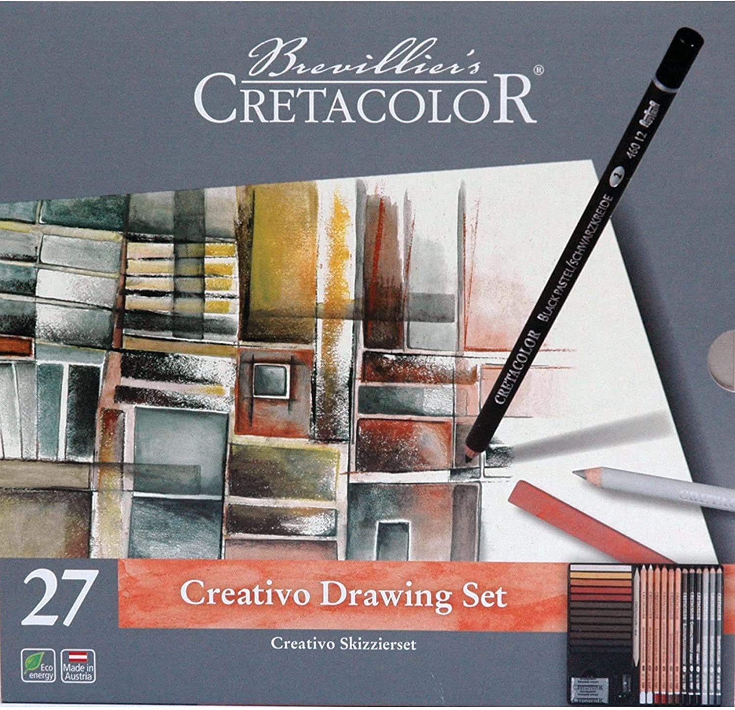 Cretacolor Creativo Premium Çizim Seti 27 Parça Metal Kutu 40031