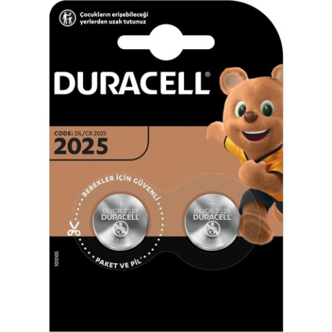 Duracell 2025 Düğme Pil 3V 2'li