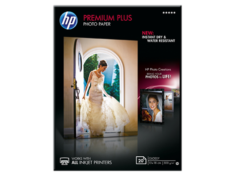 HP Premium Plus Parlak Fotoğraf Kağıdı, 20 yaprak/13 x 18 cm (CR676A)