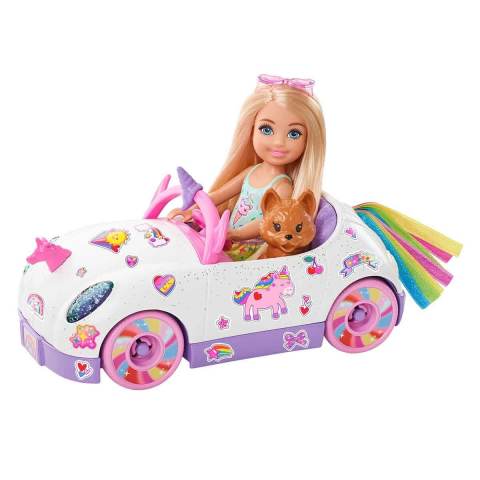 Barbie Club Chelsea Bebek ve Arabası GXT41