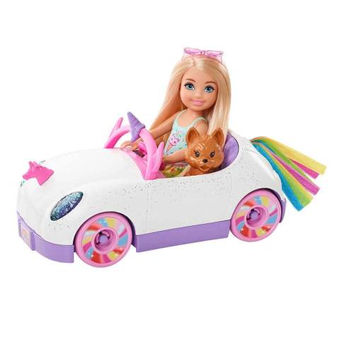 Barbie Club Chelsea Bebek ve Arabası GXT41