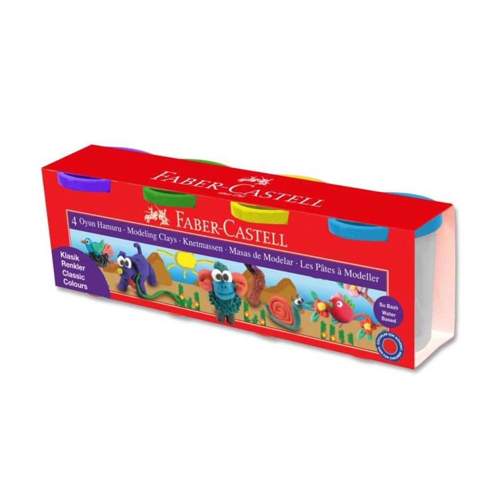 Faber-Castell Oyun Hamuru Su Bazlı 4 Renk