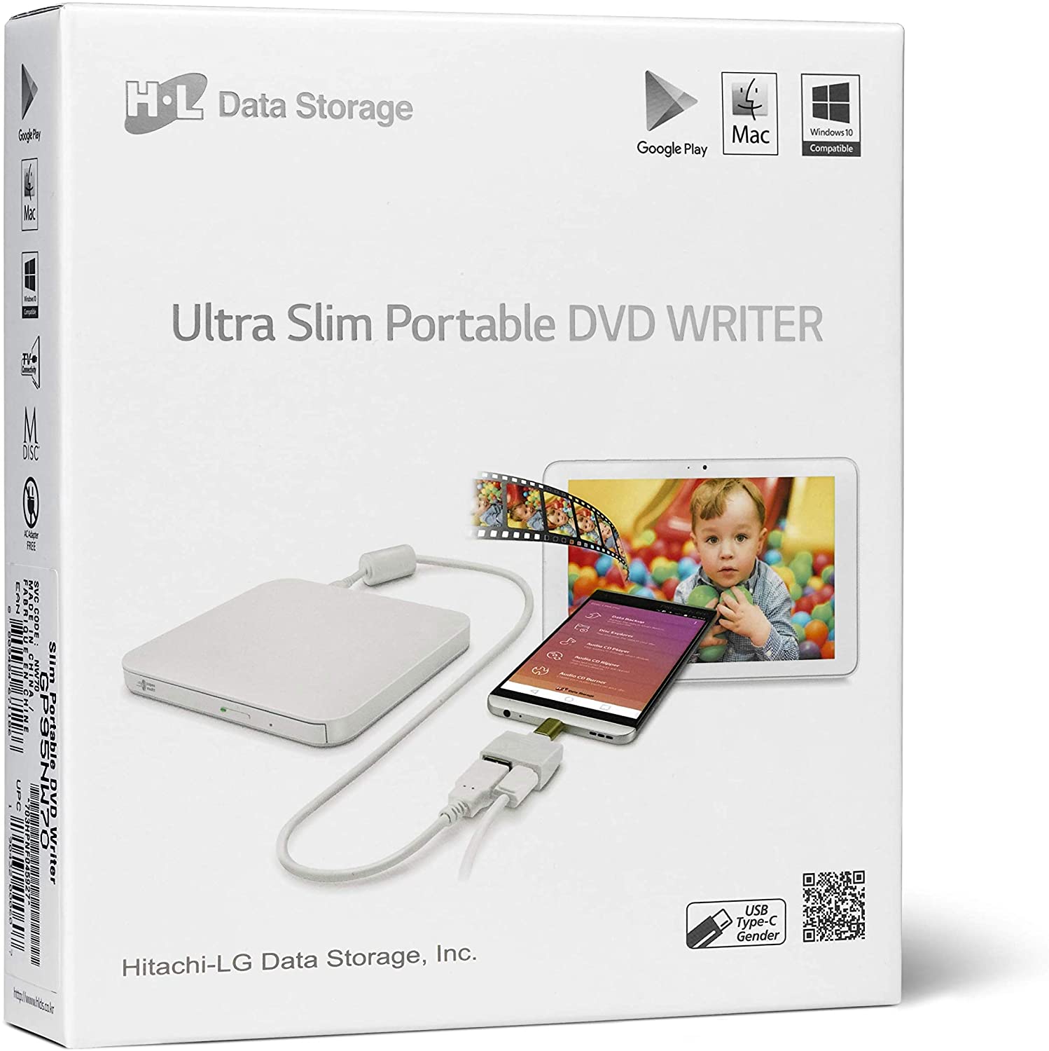 LG GP95NW70 8x Ultra Slim DVD Yazıcı - Beyaz