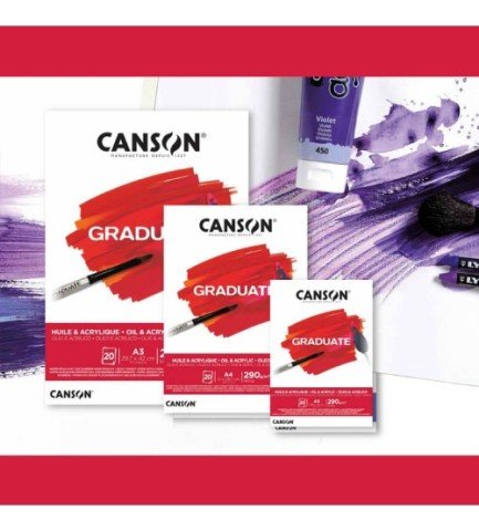 Canson Graduate A5 Akrilik ve Yağlı Boya Blok 290gr.20yp.