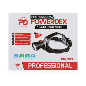 Powerdex PD-1072 Şarjl Edilebilir Pilli 15W Kafa Lambası