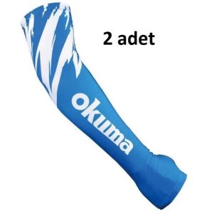 Okuma Blue Motif Sleeves L Beden Kolluk (2 adet)