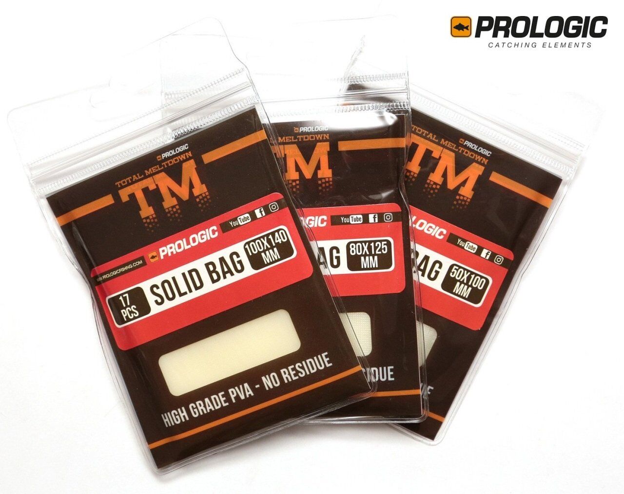 Prologic TM PVA Solid Bag Eriyen Poşet 100x140mm (17 adet)