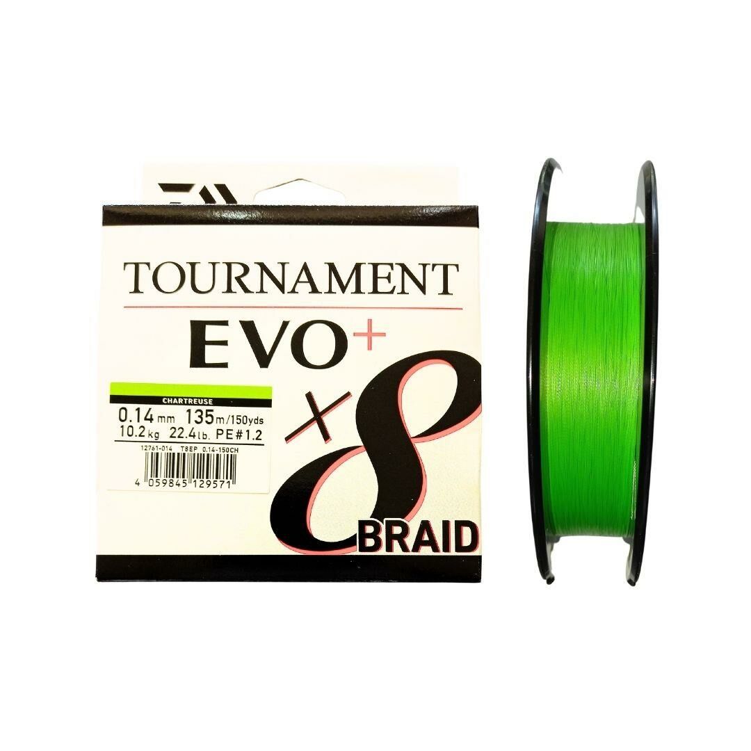 Daiwa Tournament EVO+ 135m 0.14mm 8X Chartreuse İp Misina