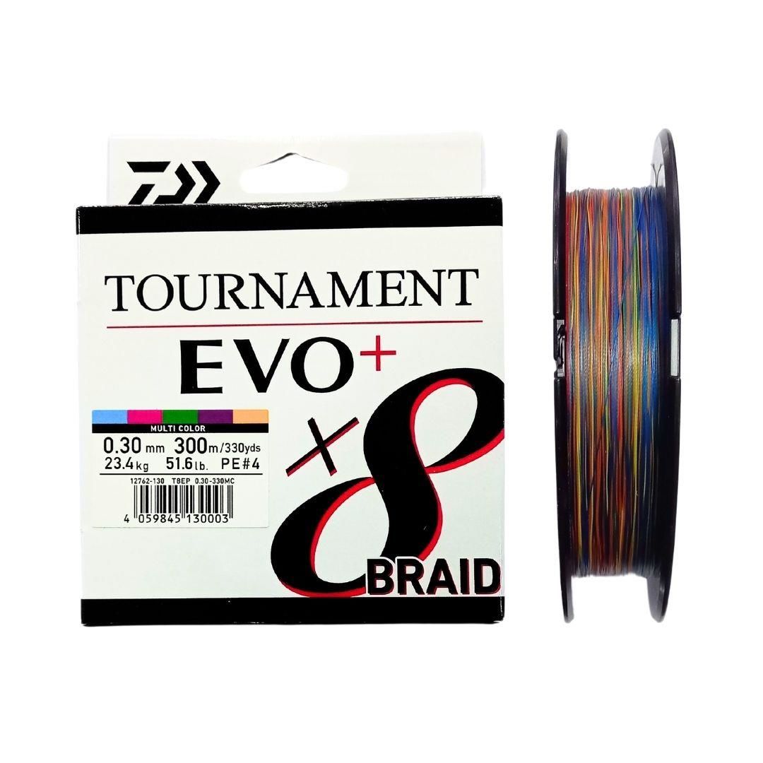 Daiwa Tournament EVO+ 300m 0.30mm 8X Multi Color İp Misina