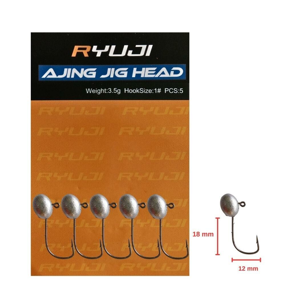 Ryuji Ajing 3.5gr No:1 Jig Head Zoka (5 Adet)