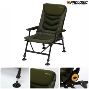 Prologic Inspire Relax Recliner Chair With Armrests 140Kg Katlanır Kamp Sandalyesi