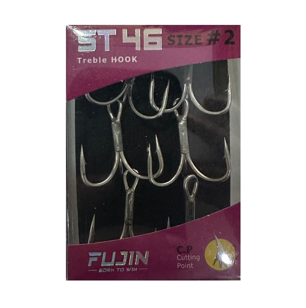 Fujin ST46 Üçlü Maket Balık İğnesi No:2 (6 adet)