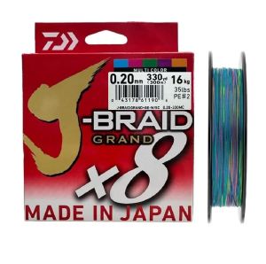 Daiwa J-Braid Grand 300m 0.20mm 8X Multi Color İp Misina