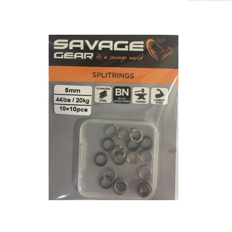 Savage Gear Split Ring SS+BLN 10+10 5MM Halka (20 Adet)