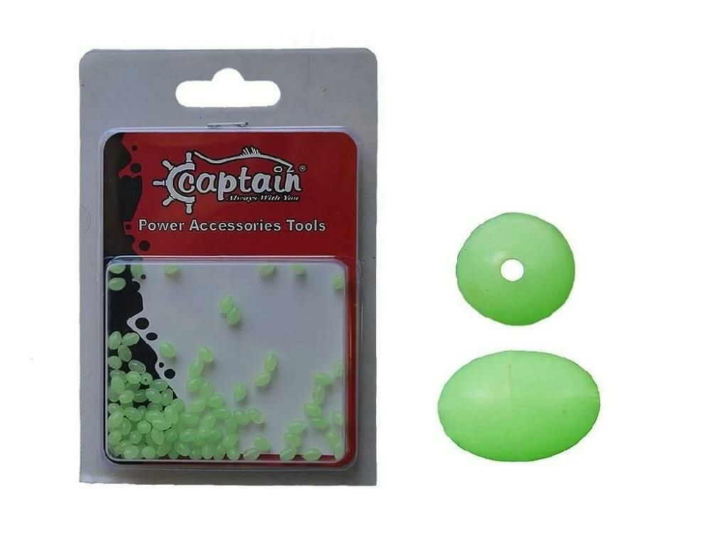 Captain Glow 5mm Oval Çapari ve Takım Boncuğu 100'lü Paket