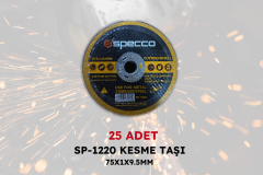 Specco Mini Avuç Taşlama Makinesi 12V (Çift Akü) + SP-1220 Kesme Taşı (25'li) Hediyeli