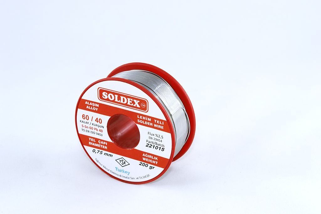 Soldex 0,75 mm 200 gr Lehim Teli Sn60 Pb40