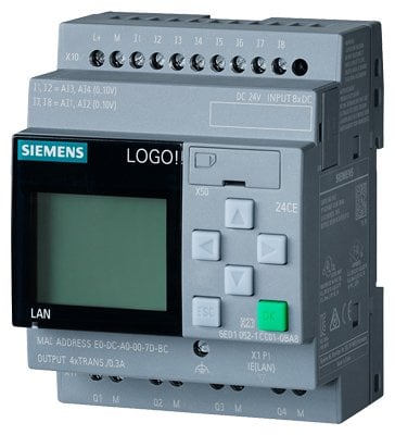 6ED1052-1CC08-0BA0 /LOGO! 24CE, logic module, Display PS/I/O: 24 V/24 V/24 V tra