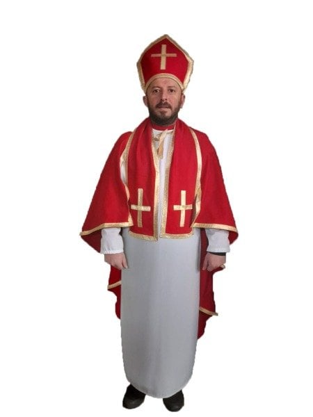 Papa Rahip Bizans Kostümü Baş Piskopos Kıyafeti