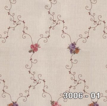 Armani 3006-01-çiçekli-kahve-desenli-modelli-ev-fon-(Ebat: En: 106 x Boy: 15,60 =(rulo 16,5 m2')