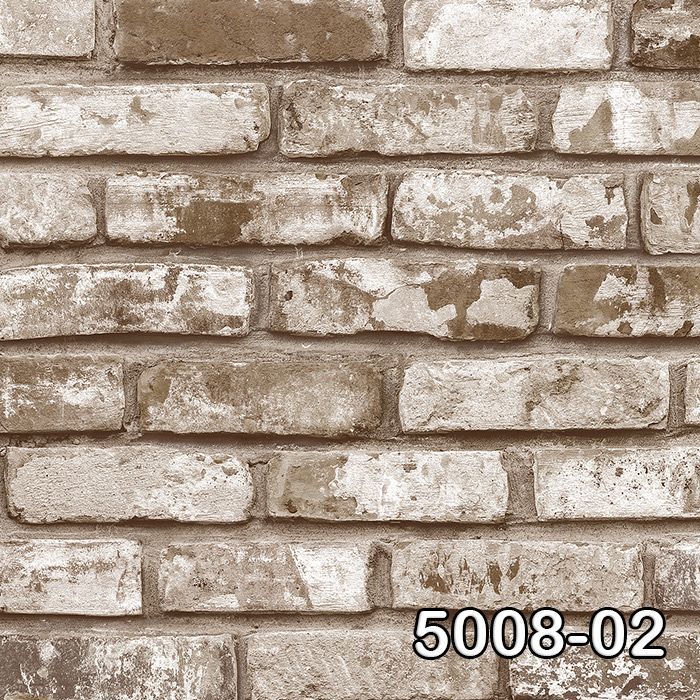 Retro taş desenli  5008-02-eskitme-dalgalı-Kahverengi-yerli-taş-duvar-desenli-modelli-Fon-(16,2 m2)