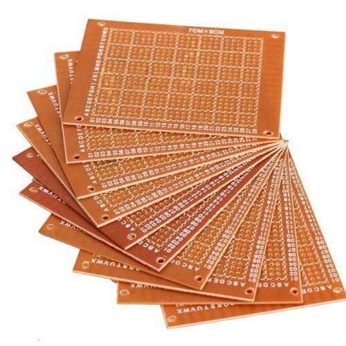 6x13 Cm Delikli Bakır Plaket - Delikli Pertinaks Pcb Kartı