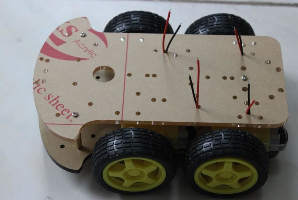 4 WD 4 Tekerlek Çok Amaçlı Mobil Robot Platformu - Şeffaf / 4-Wheel Robot Smart Car Chassis Kits Car