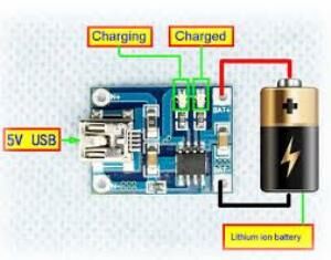 Tp4056 Lityum Batarya Şarj Aleti / 5v-1a - Tp4056 1a Lithium Battery Charge Module Micro Usb Interfa