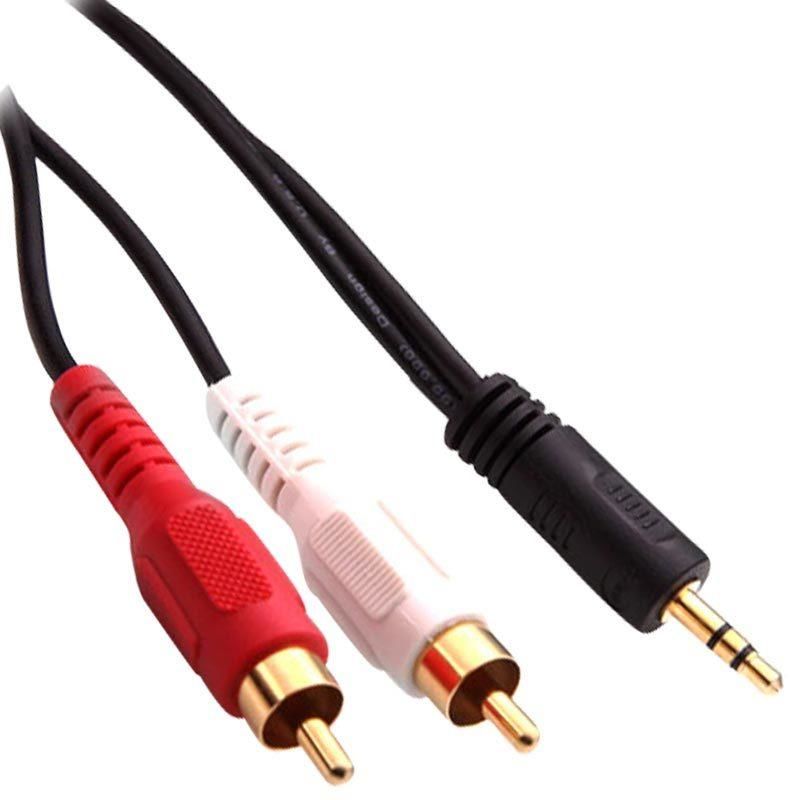 2 RCA Erkek + 3.5mm Stereo Dişi Jack 1.5 Metre Elektromer