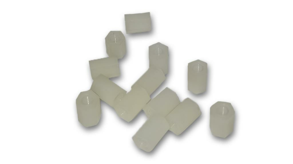 M3x6mm Plastik Distans-Spacer Dişi- Dişi 1 Adet