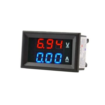 Dijital Ampermetre 0-10a Voltmetre 0-100v - Kasalı
