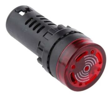 Ledli Buzzer Sinyal Lambası - Kırmızı 220v