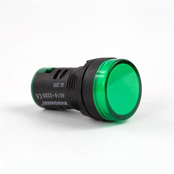 Ledli Sinyal Lambası - Yeşil 220v 22mm