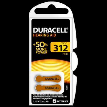 Duracell Activair Kulaklık Pili - 312 / 6 'lı Paket