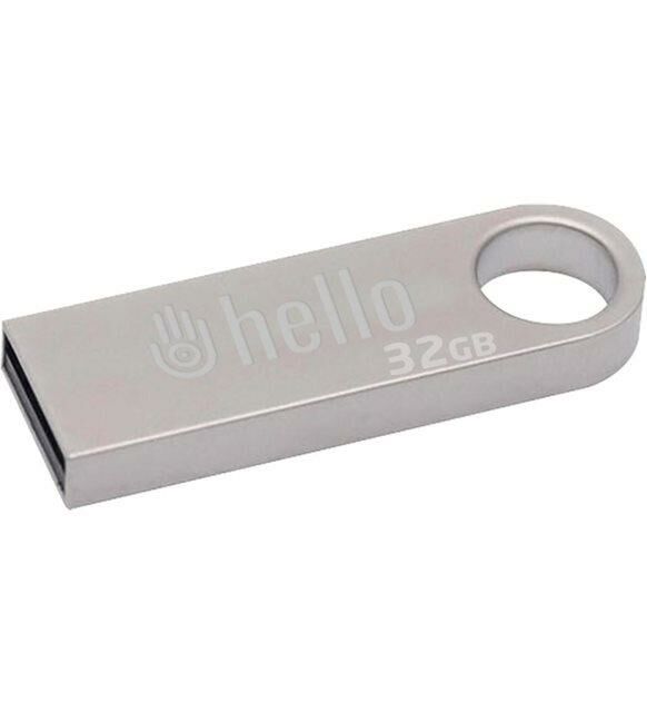 32 GB Usb Flash Bellek Metal Kasa - Hello