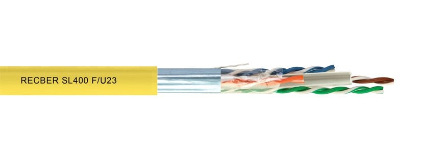 Reçber SL400 F/U23 LSZH Cat6 F/UTP 4X2X23AWG Kablo Halogen Free 100m