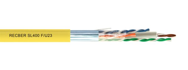 Reçber SL400 F/U23 LSZH Cat6 F/UTP 4X2X23AWG Kablo Halogen Free 100m