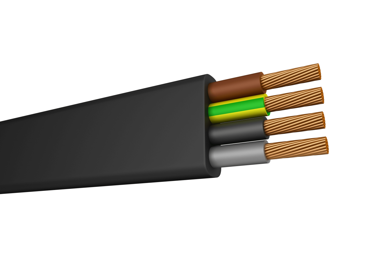 KabloPiyasa H07VVH6-F  14x2,5 mm Yassı Vinç Enerji Kablosu 1 Metre
