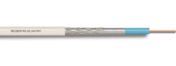 Reçber RG59 U/4 PHY-PVC Cu/Al Koaksiyel Kablo 100 Metre