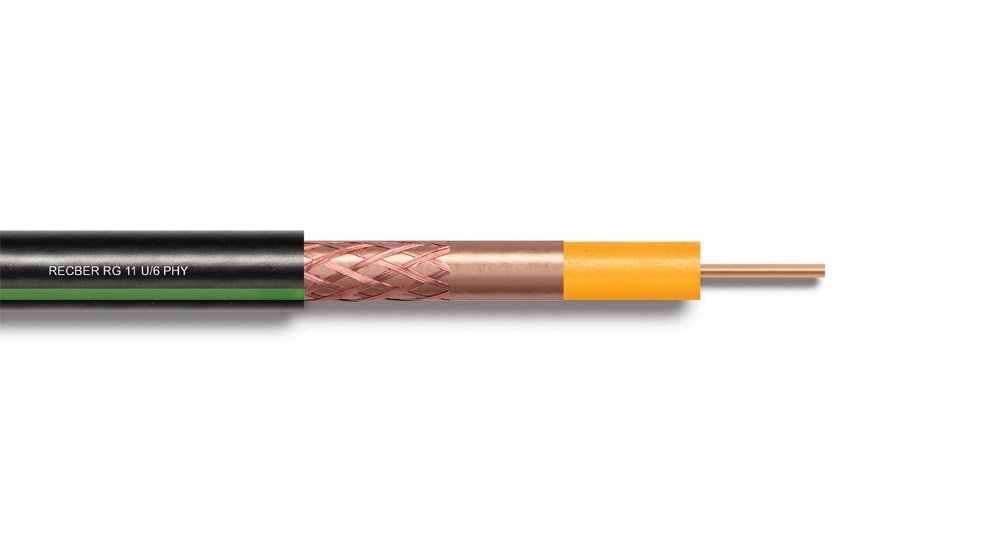 Reçber RG11 U/6 PHY-PVC Cu/Cu Koaksiyel Kablo 100 Metre