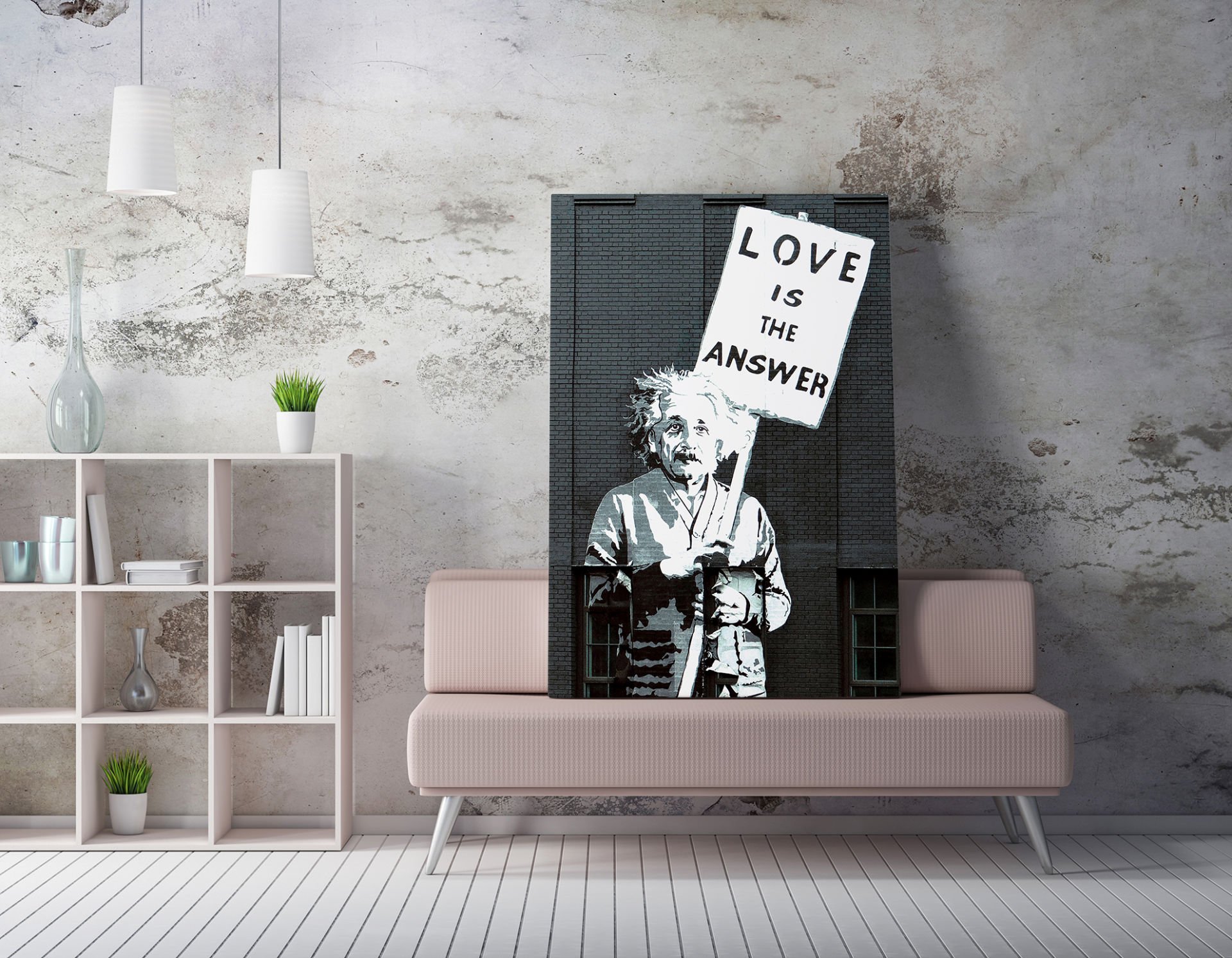Albert Einstein Love is the Answer | Banksy